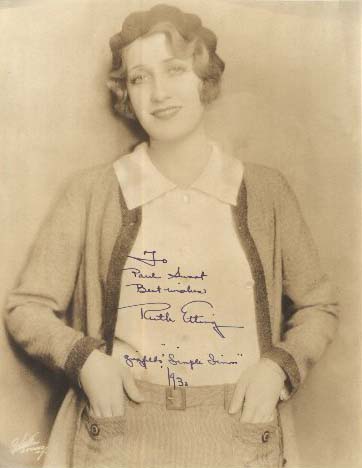 Autographed Ruth Etting 8x10 - 1930